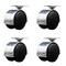 Service Caster 2'' Floor Safe Chrome Hooded Twin Wheel Caster Top Plate , 4PK SCC-TP02S50D-NYU-BC-TP2-4 - alternate 1